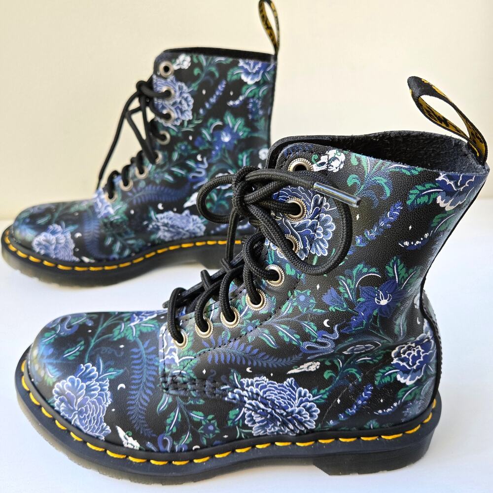 Dr. Martens NEW 1460 Pascal Mystic Floral Leather Boots Goth Womens EU 37 US 6